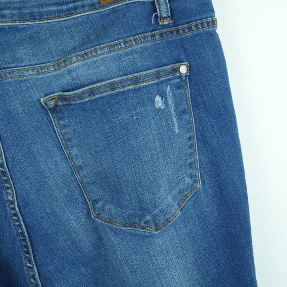 Judy Blue 3XL Jeans Skinny Fit Distressed Denim Plaid Contrast Grunge Western - Picture 9 of 11